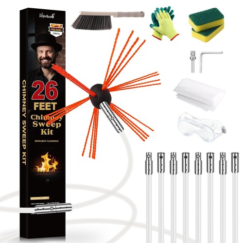 Chimney sweep kit - chimney, with